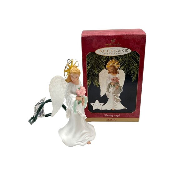 Hallmark Glowing Angel Magic Light Christmas Ornament Vintage Keepsake - Picture 1 of 9